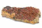 Top-Quality, Deep Red Vanadinite Crystals on Hematite - Morocco #291082-1